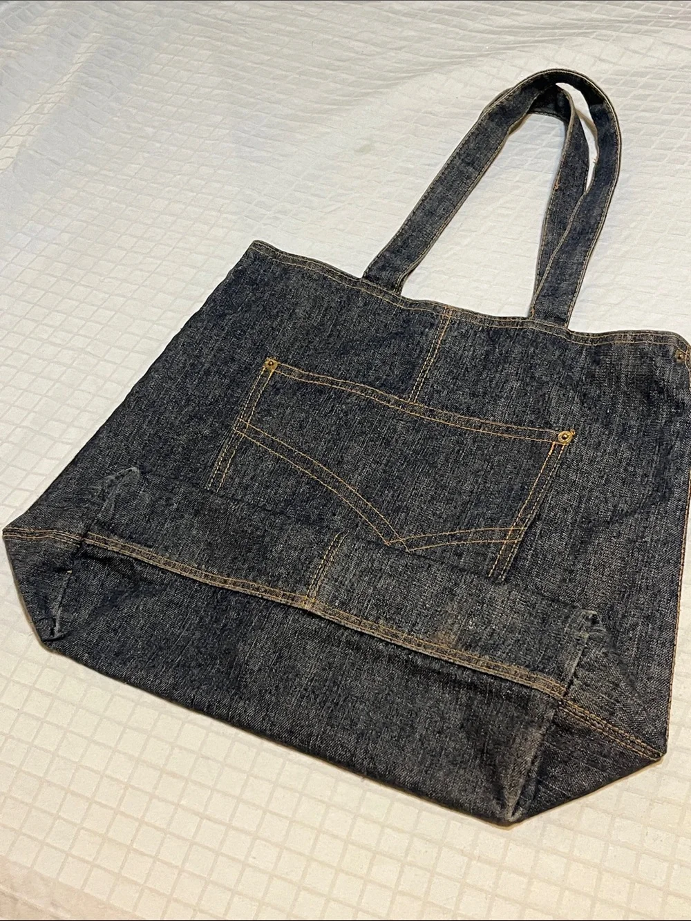 Bath & Body Works Unisex Blue Denim tote bag